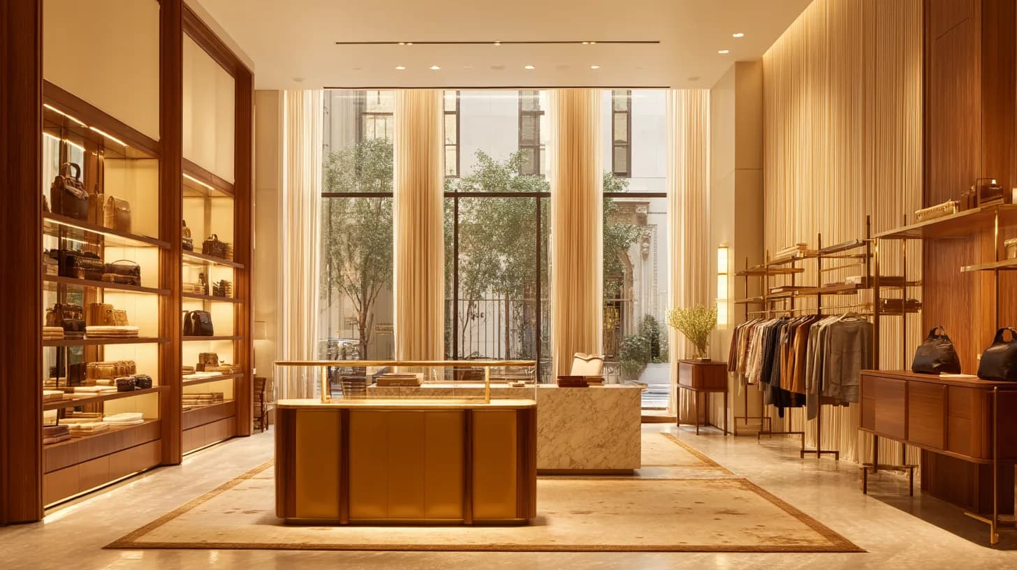 Luxury boutique interior — precision meets excellence